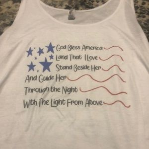 Patriotic oversized light weight tank top